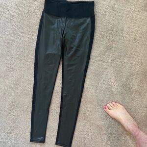 Athletes faux leather leggings new